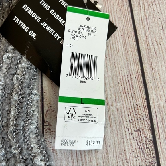 Jones New York Silver Cardigan Large NWT - Picture 7 of 7